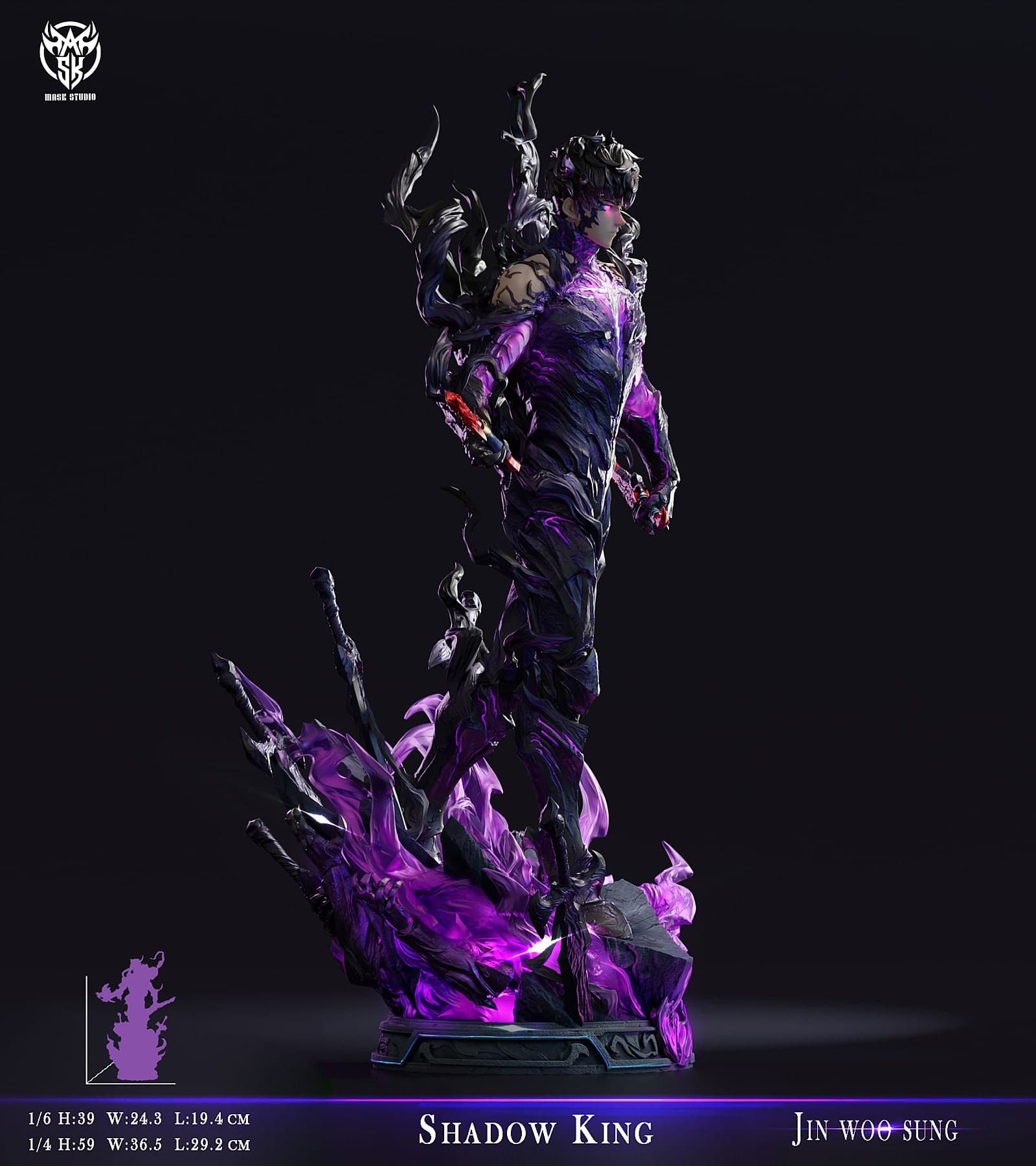 Solo Leveling — Shadow Lord / Shadow Monarch Sung Jin-woo 1/6 Scale (Mask Studio) - 4