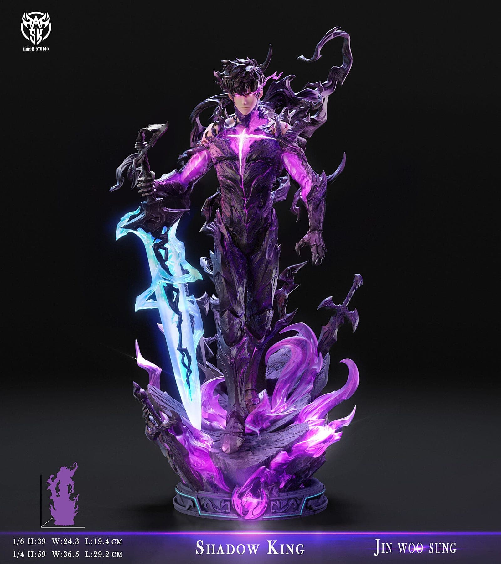 Solo Leveling — Shadow Lord / Shadow Monarch Sung Jin-woo 1/6 Scale (Mask Studio) - 5