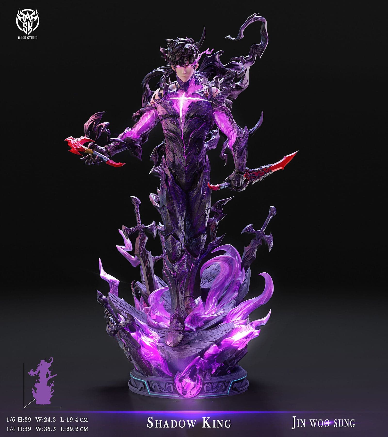 Solo Leveling — Shadow Lord / Shadow Monarch Sung Jin-woo 1/6 Scale (Mask Studio) - 9