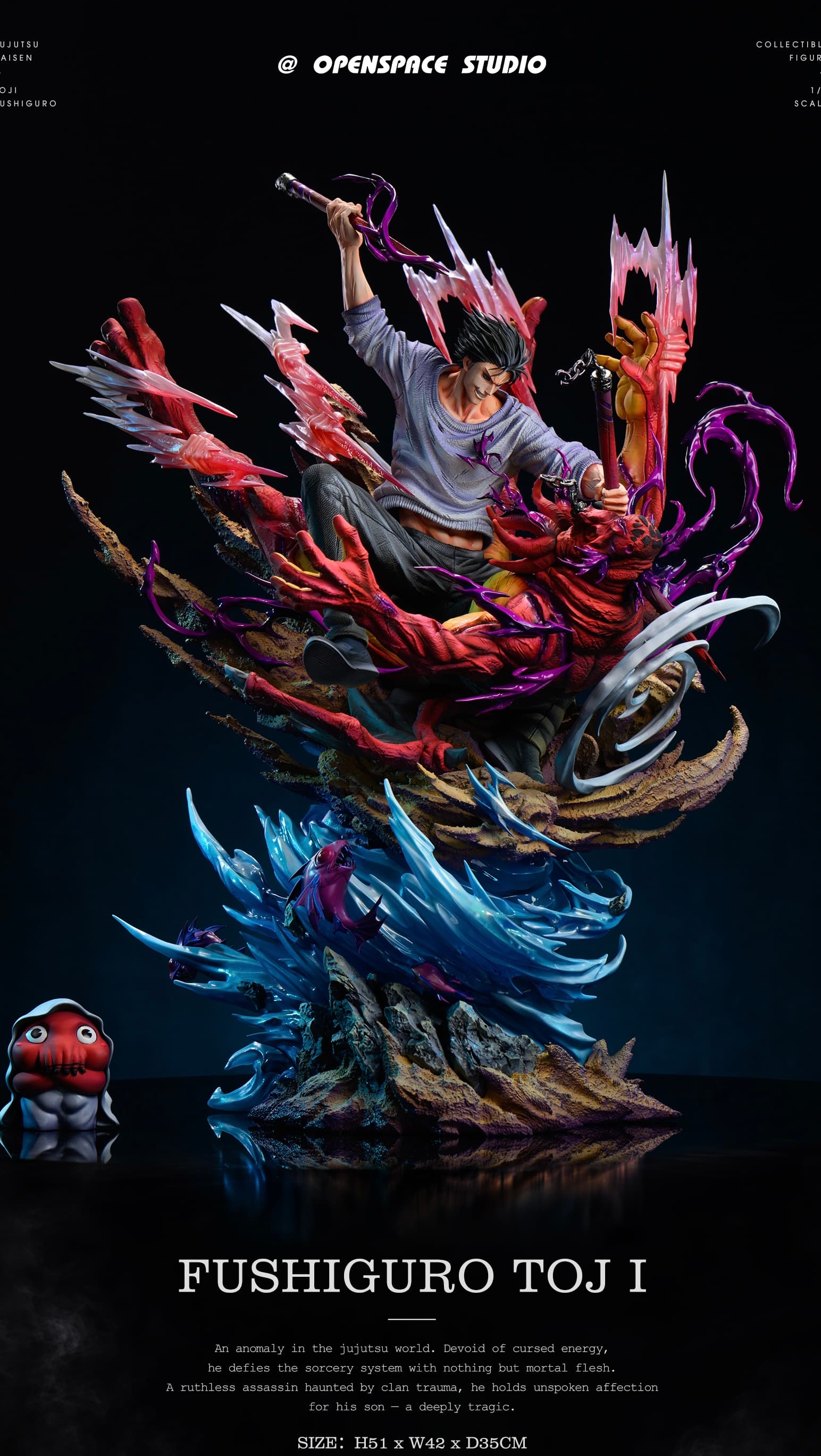Jujutsu Kaisen / Duel Series / Versus Series — Heavenly Restriction Tyrant Toji Fushiguro / The Sorcerer Killer Dagon 1/6 Scale (OpenSpace Studio) - 2