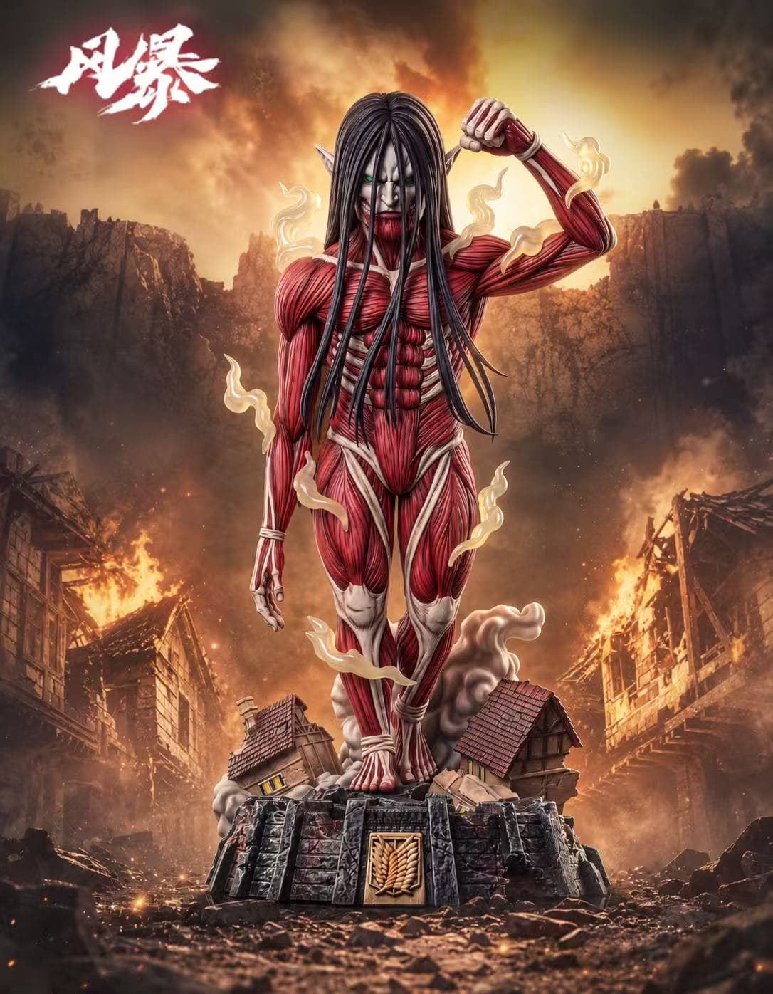 Attack on Titan — Long Hair The Rumbling Eren Yeager Colossal Titan (Storm Studio)