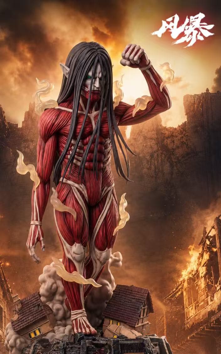 Attack on Titan — Long Hair The Rumbling Eren Yeager Colossal Titan (Storm Studio) - 2