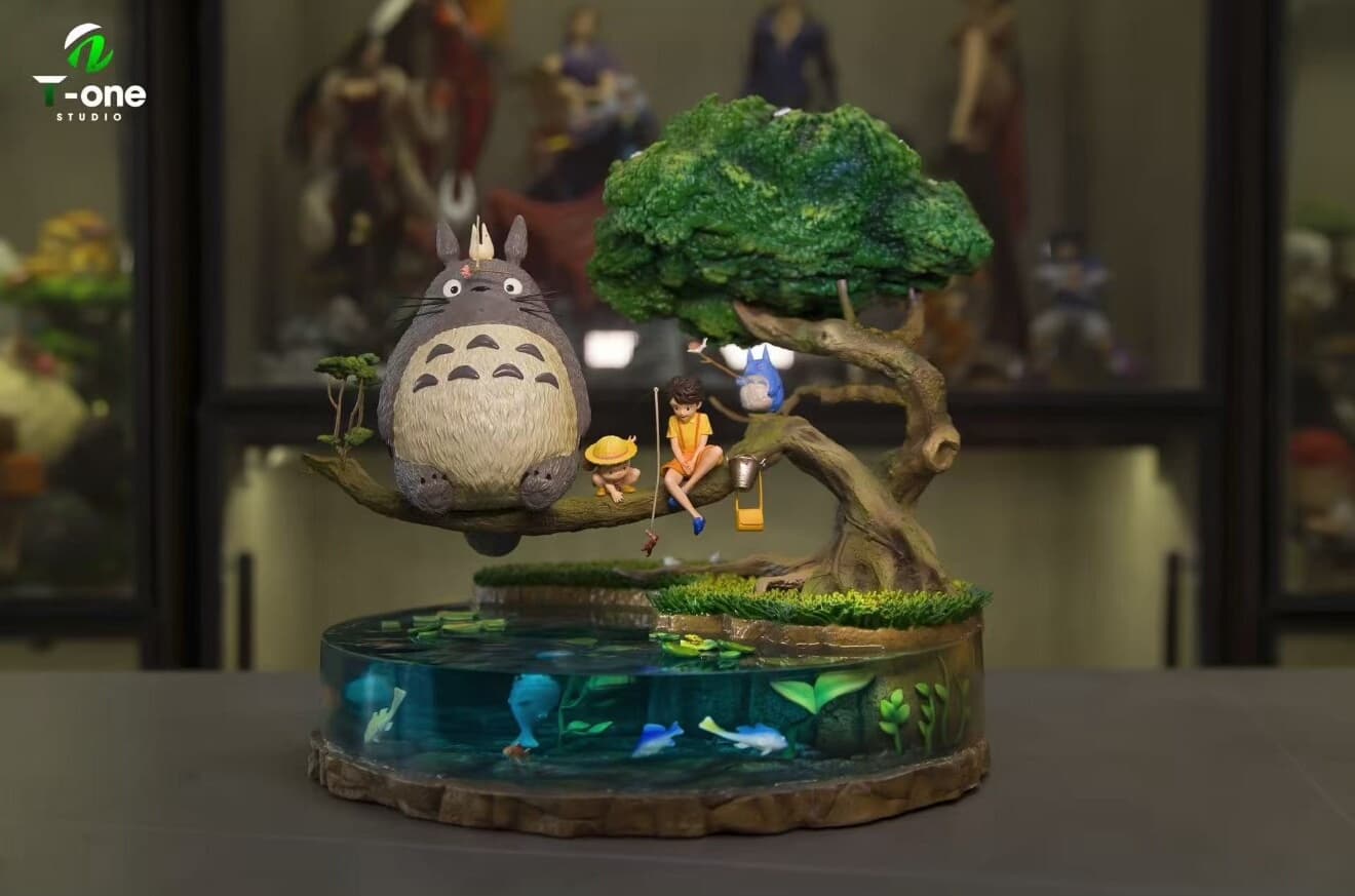 My Neighbor Totoro — fishing Totoro Mei Kusakabe Satsuki Kusakabe (T-one Studio)